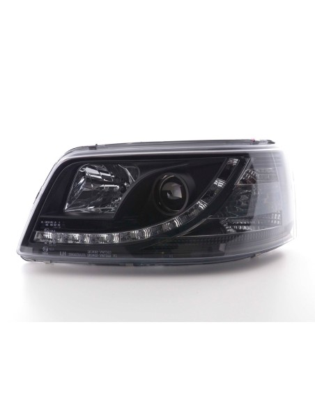 Faro Daylight LED DRL look VW bus tipo T5 03-09 nero