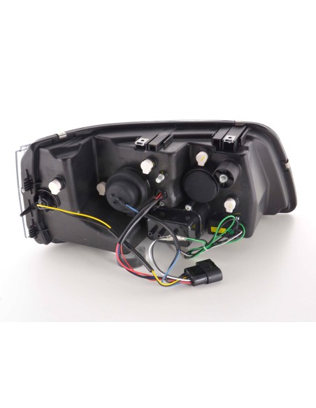 Faro Daylight LED DRL look VW bus tipo T5 03-09 nero