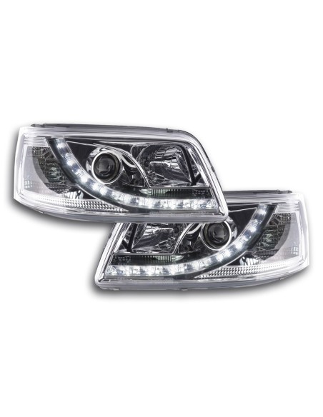 Faro Daylight LED DRL look VW Bus tipo T5 03-09 cromato