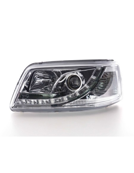 Faro Daylight LED DRL look VW Bus tipo T5 03-09 cromato