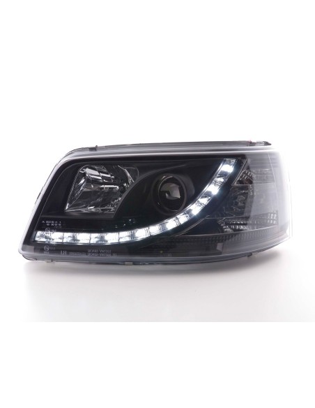 Faro Daylight LED DRL look VW bus tipo T5 03-09 nero