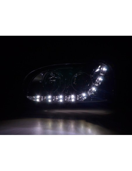 Faro Daylight LED DRL look VW Golf 3 tipo 1HXO 1EXO 91-97 cromato
