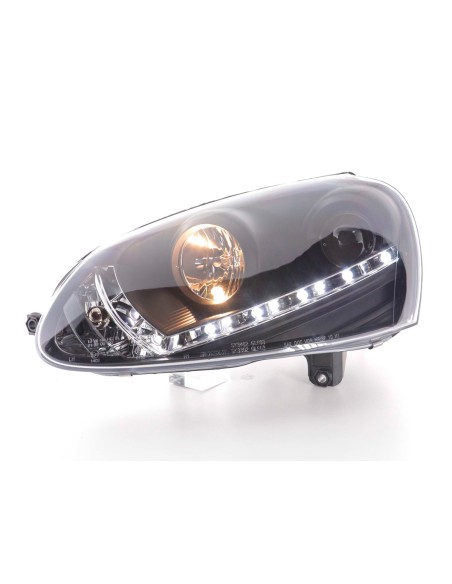 Faro Daylight LED DRL look VW Golf 5 tipo 1K 03-08 nero