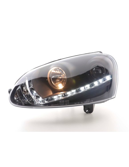 Fari Daylight Luci di marcia diurna a LED VW Golf 5 tipo 1K 03-08 nero
