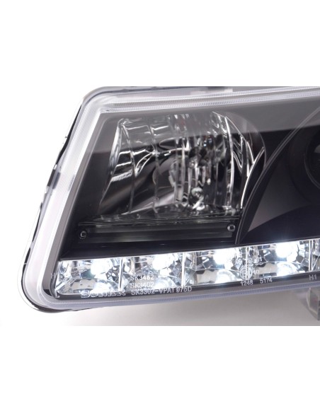 Set di fari Daylight Luci di marcia diurna a LED VW Passat tipo 3B 97-00 nere