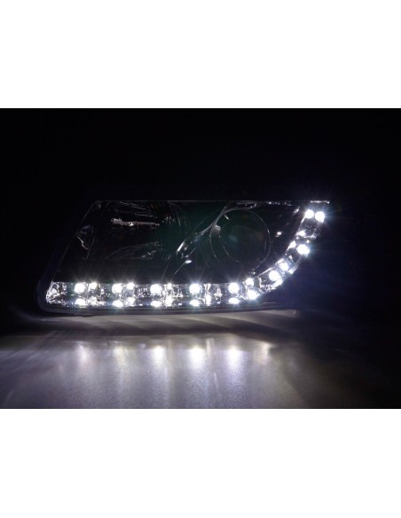 Faro Daylight LED DRL look VW Passat tipo 3B 97-00 cromato