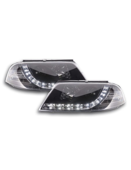 Faro Daylight LED DRL look VW Passat tipo 3BG 00-05 nero