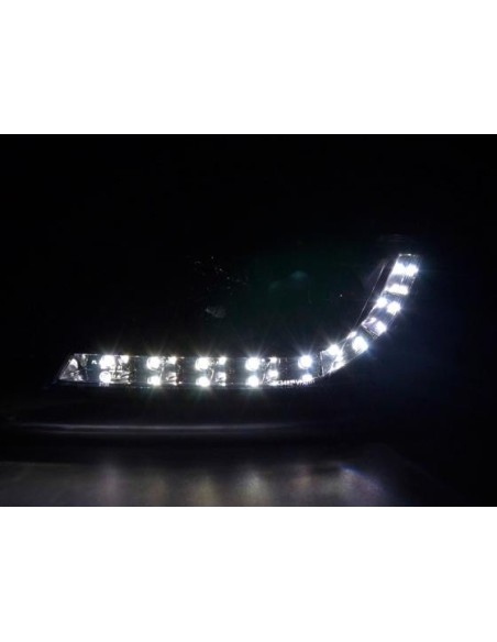 Faro Daylight LED DRL look VW Passat tipo 3BG 00-05 nero