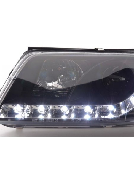 Faro Daylight LED DRL look VW Passat tipo 3BG 00-05 nero