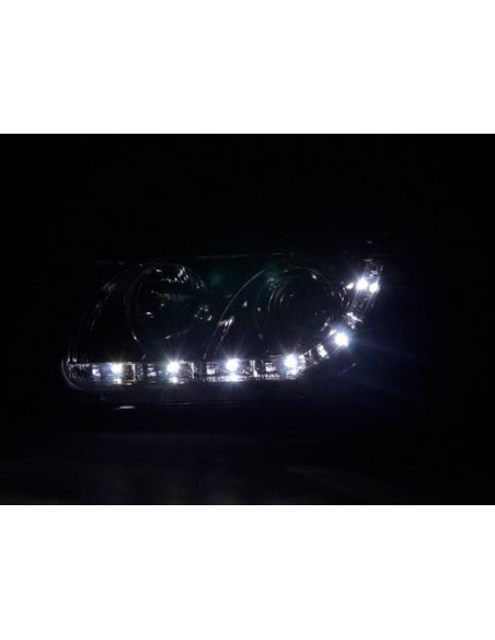 Faro Daylight LED DRL look VW Polo tipo 6N 94-99 cromato