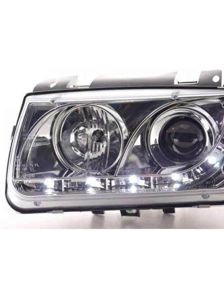 Faro Daylight LED DRL look VW Polo tipo 6N 94-99 cromato