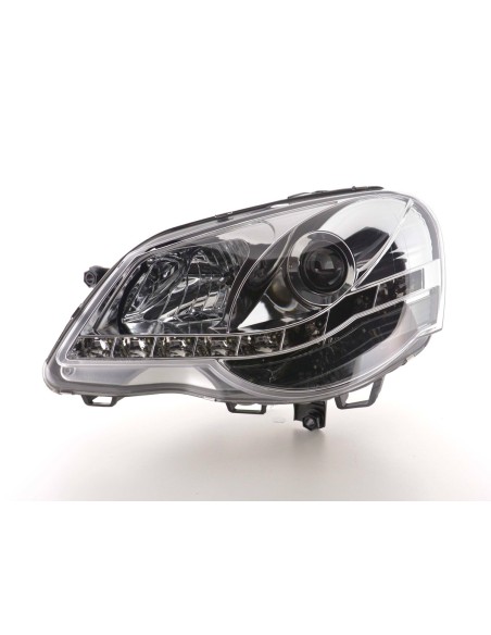 Faro Daylight LED DRL look VW Polo tipo 9N3 05-09 cromato