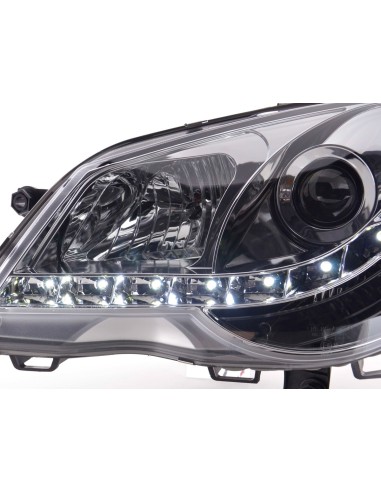Faro Daylight LED DRL look VW Polo tipo 9N3 05-09 cromato