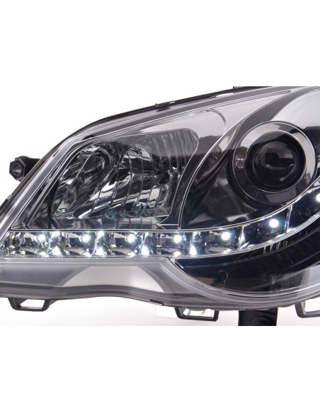 Faro Daylight LED DRL look VW Polo tipo 9N3 05-09 cromato