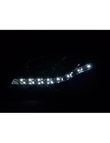 Faro Daylight LED DRL look VW Polo tipo 9N3 05-09 cromato