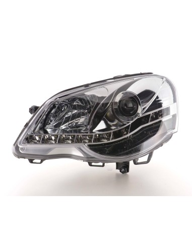 Faro Daylight LED DRL look VW Polo tipo 9N3 05-09 cromato