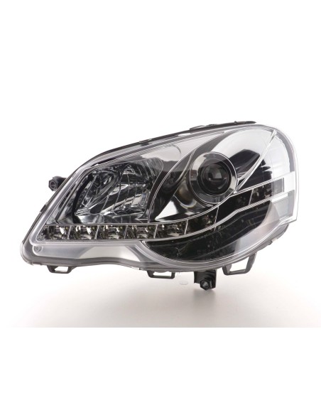 Faro Daylight LED DRL look VW Polo tipo 9N3 05-09 cromato