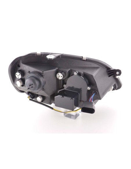 Faro Daylight LED DRL look VW Polo tipo 9N3 05-09 nero