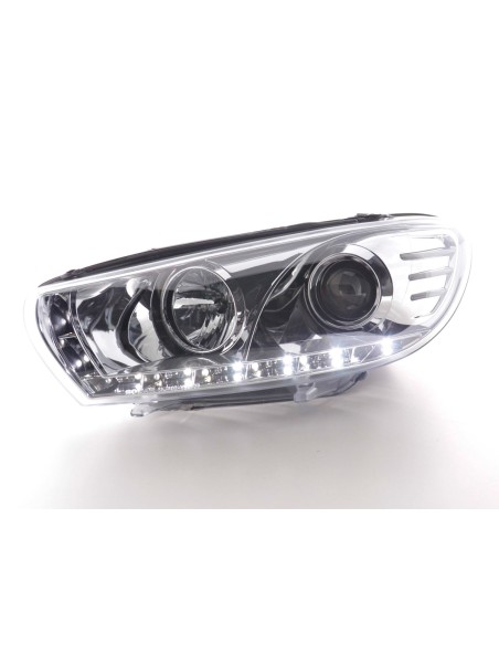 Faro diurno LED DRL look VW Scirocco 3 Tipo 13 08-14 cromato