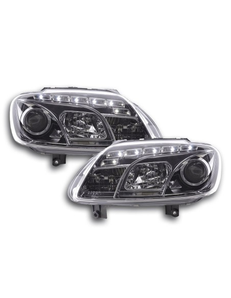 Faro Daylight LED DRL look VW Touran Tipo 1T / VW Caddy Tipo 2K 03- cromato