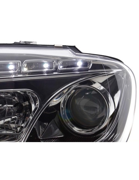 Faro Daylight LED DRL look VW Touran Tipo 1T / VW Caddy Tipo 2K 03- cromato