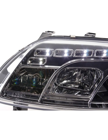 Faro Daylight LED DRL look VW Touran Tipo 1T / VW Caddy Tipo 2K 03- cromato