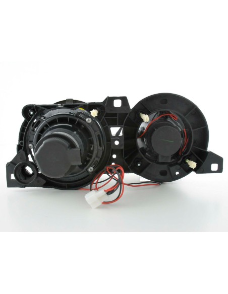 Set di fari angel eyes BMW 3er tipo E30 2/4 porte. 87-91 nero