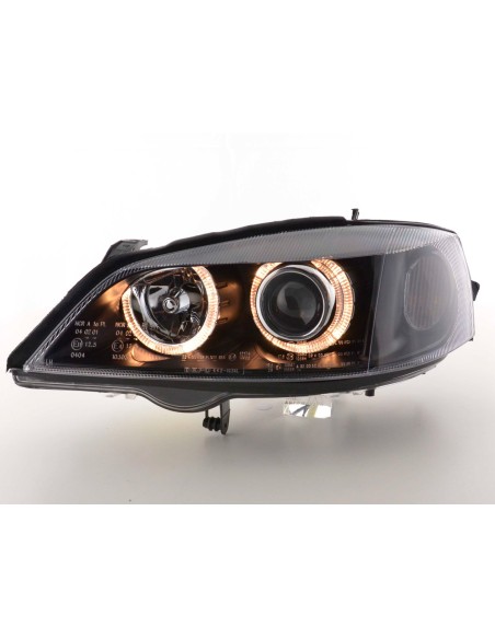 Faro Angel Eyes Opel Astra G 98-03 nero