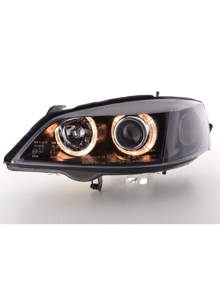 Faro Angel Eyes Opel Astra G 98-03 nero