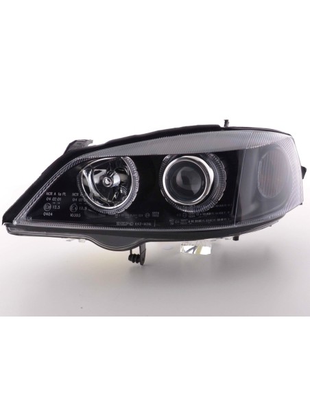 Faro Angel Eyes Opel Astra G 98-03 nero