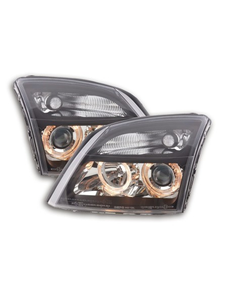 Faro Angel Eyes Opel Vectra C 02-04 nero