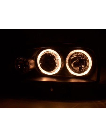 Faro Angel Eyes VW Golf 3 tipo 1HXO, 1 EXO 91-97 nero