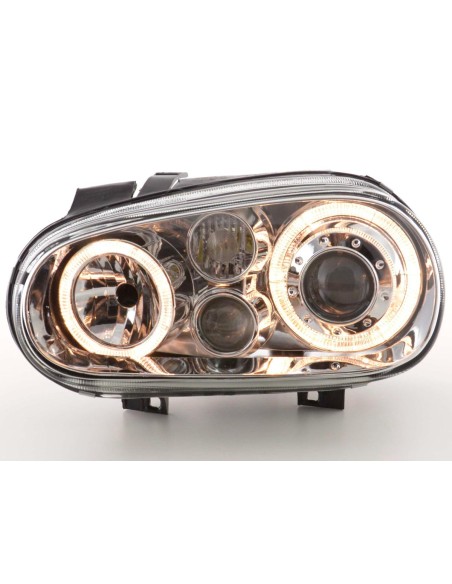 Faro Angel Eyes VW Golf 4 tipo 1J 98-03 cromato