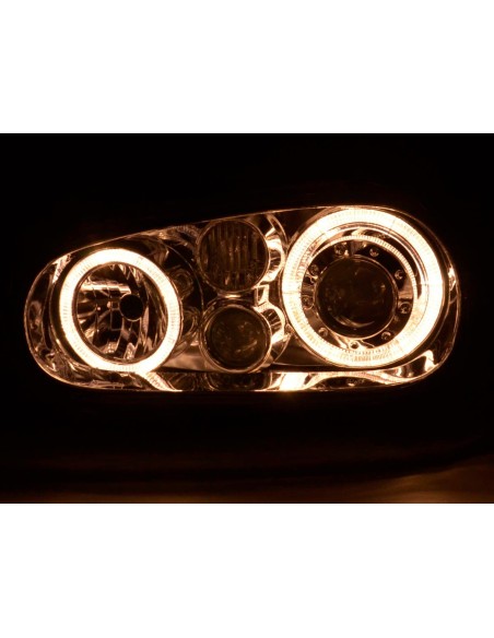 Faro Angel Eyes VW Golf 4 tipo 1J 98-03 cromato