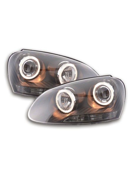 Faro Angel Eyes VW Golf 5 tipo 1K 03-08 nero