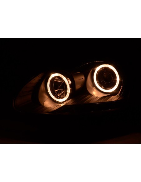 Faro Angel Eyes VW Golf 5 tipo 1K 03-08 nero