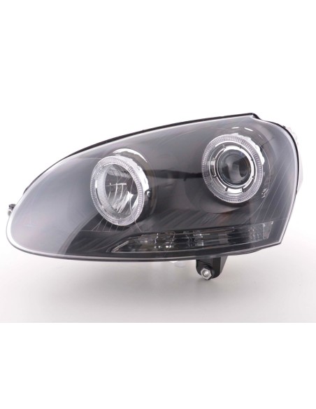 Faro Angel Eyes VW Golf 5 tipo 1K 03-08 nero