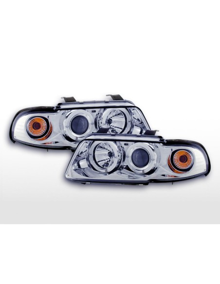 Set di fari Audi A4 tipo B5 99-01 cromato