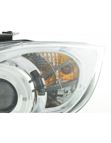 Set di fari BMW Serie 3 tipo E90 / E91 05-08 cromato