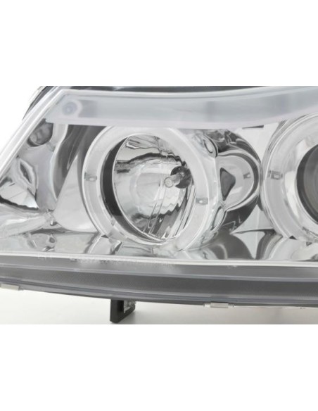 Set di fari BMW Serie 3 tipo E90 / E91 05-08 cromato