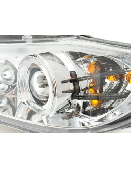 Set di fari BMW Serie 3 tipo E90 / E91 05-08 cromato