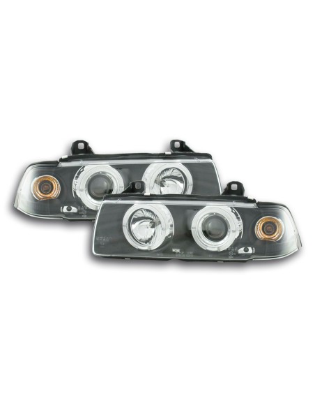 Set di fari per BMW Serie 3 Coupe tipo E36 92-98 nero