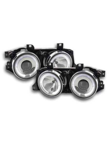 Set faro BMW serie 5 tipo E34 88-94 cromato