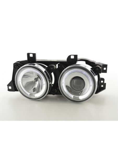 Set faro BMW serie 5 tipo E34 88-94 cromato