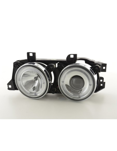 Set faro BMW serie 5 tipo E34 88-94 cromato