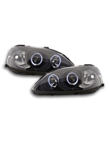 Set faro Honda Civic Coupe / Civic 4 porte. 99-00 nero