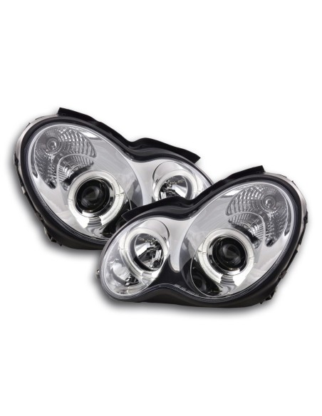 Set fari Mercedes Classe C tipo W203 00-07 cromato
