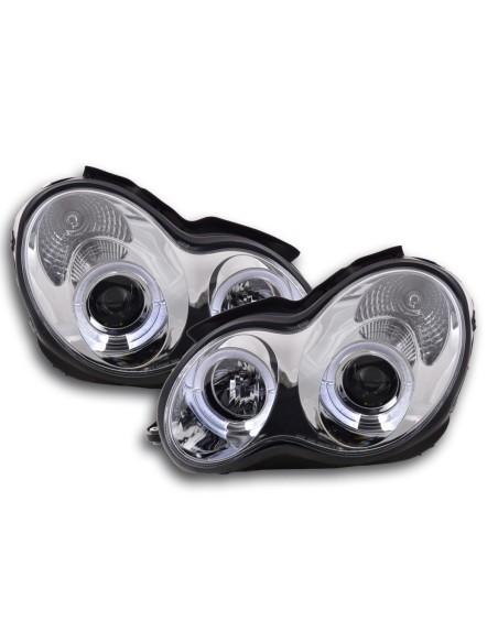 Set fari Mercedes Classe C tipo W203 00-07 cromato