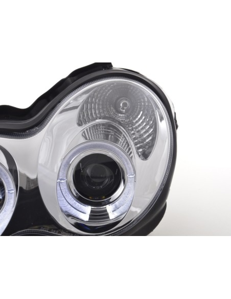 Set fari Mercedes Classe C tipo W203 00-07 cromato