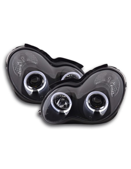 Kit fari Mercedes Classe C tipo W203 00-07 nero per guida a destra